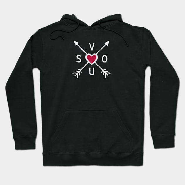 Love Vous Hoodie by Aunt Choppy